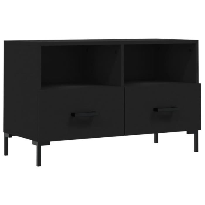 VidaXL TV Stand Black 80x36x50 Cm Engineered Wood 828973
