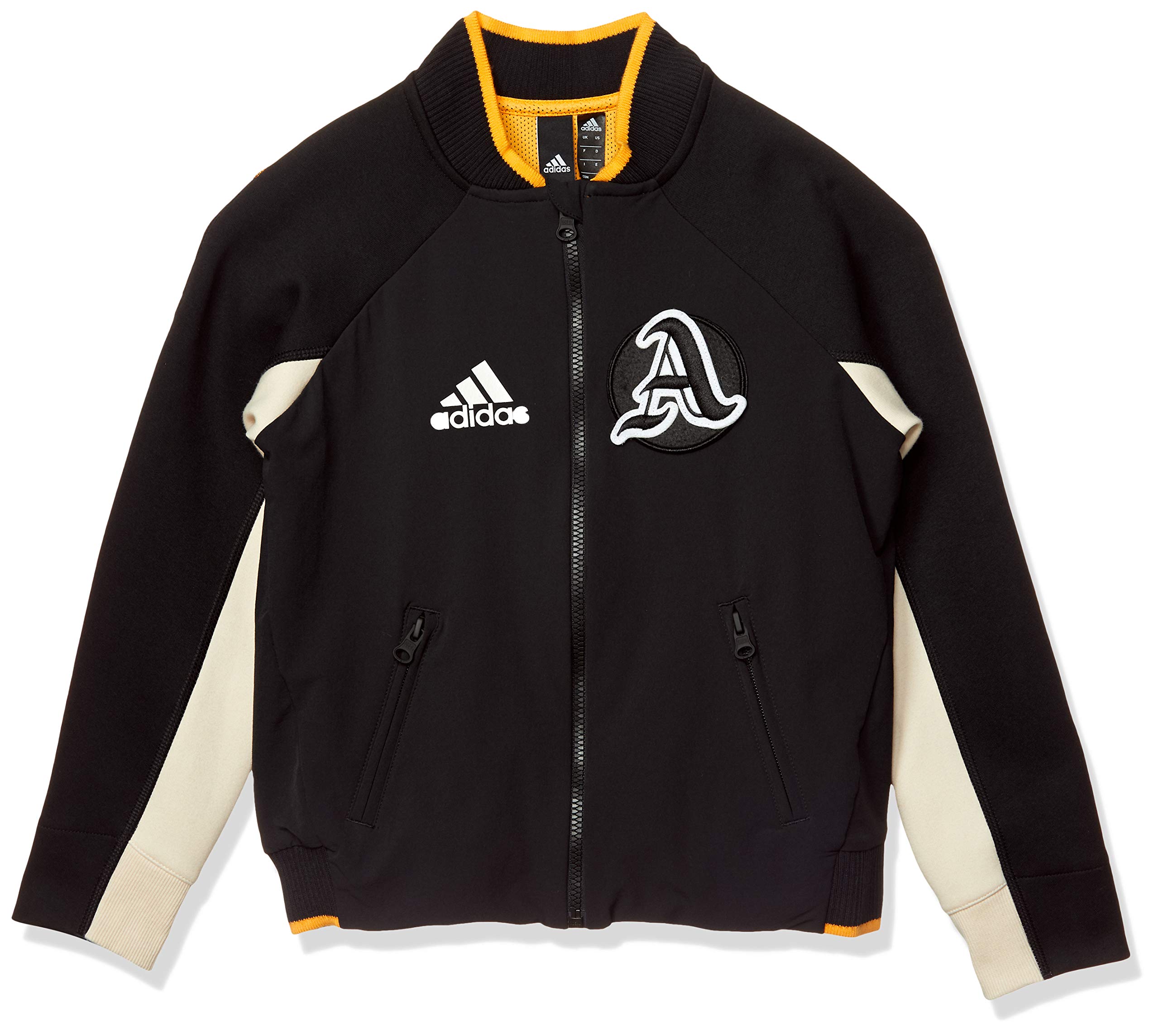 

Тренировочная куртка Adidas FYM29 Золотой S18 Японский размер J130 до японского размера V.City [Мальчики] Черный/Лен S17/Реал (EJ8744) (эквивалент 130)