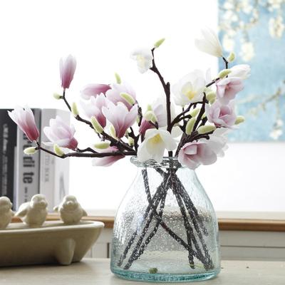 1Pc Magnolia Künstliche Blumen Zweig Seide Gefälschte Blume für Hochzeit Party Home Garten Dekoration