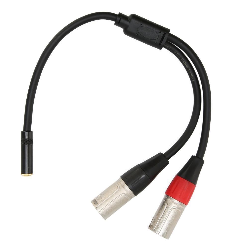 Plug and Play 3.5mm 1/8 To XLR Microphone Cable 3.5mm To 3Pin XLR Y Split Cable  Studio Equipment