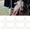 10Pcs Doll House Clothes Hanger Stainless Steel Cute Doll Garment Hanger Outfit Holders 100mm