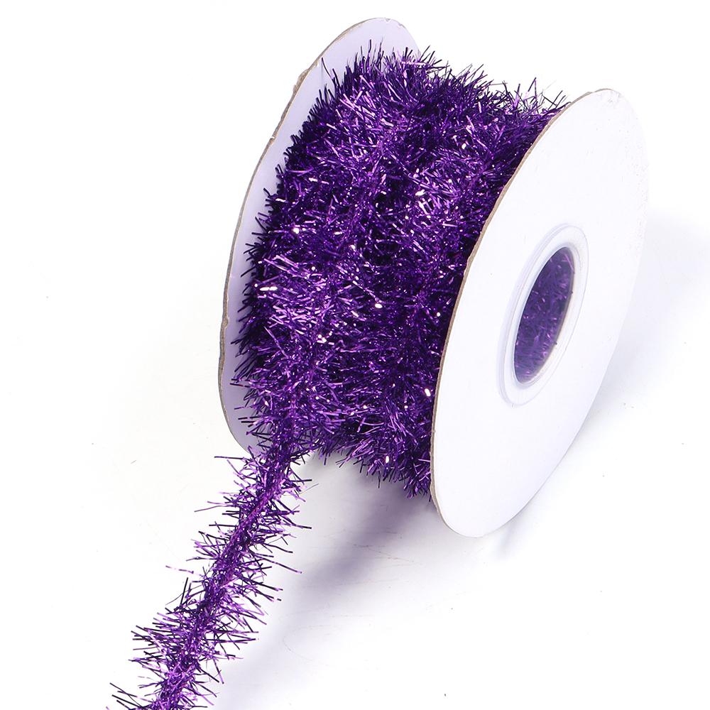 10Yards/Roll 2cm Colorful Stripes Christmas Garland Colorful Christmas Wrapping Tinsel Ribbons Gift Wedding New Year Party Decor