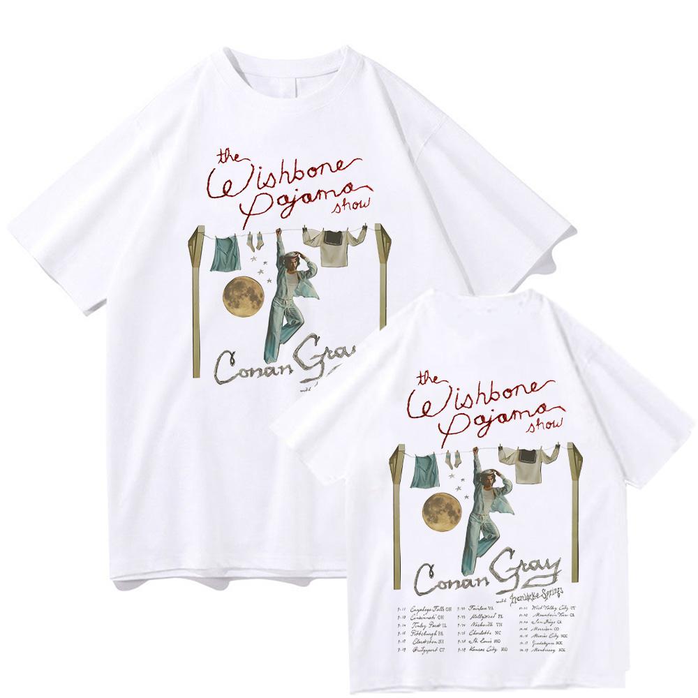 Conan Gray Tour 2025 T-shirts The Wishbone Pajama Show Graphic Print Tee Trends Harajuku Aesthetic Cotton Tshirts Unisex Y2K Top