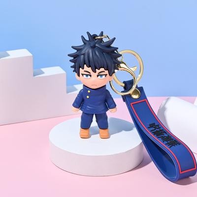 Anime Jujutsu Kaisen Cosplay Keychain Gojo Itadori Fushiguro Kugisaki Sukuna Kawaii Doll Keyrings for Bag Pendant Key Holder