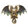 Matte Finish Metal Double Headed Dragon Brooch 1Pcs Unisex Animal Pin Fashion Accessory for Blazer Backpack Daily Outfit