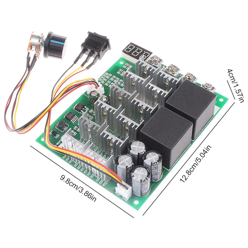 DC10V-55V DC Motor Speed Controller Digital Display 60A Variable Voltage Controller Module 100A Max with Knob Switch