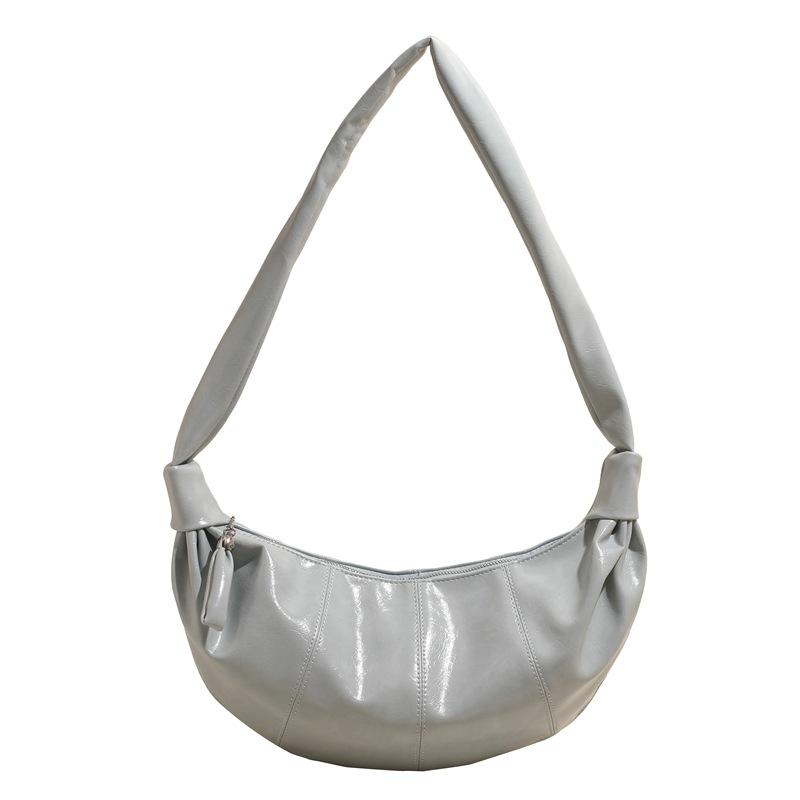 Casual lazy style simple soft leather dumpling bag women's fashion versatile personality lightweight shoulder messenger bag
