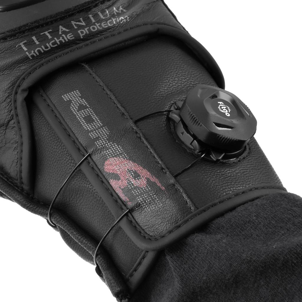 Komine Motorcycle Gloves Dial Fit Sport Leather Medium GK-254 Gloves, Black,