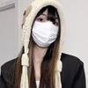 Keep Warm Knitted Hat with Long Tassels Harajuku Designed Ear Protection Hat  Daily