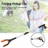 32inch Foldable Long Trash Clamps Grab Pick Up Tool Folding Garbage Clip Curved Handle Design Portable Trash Pickup Grabber Tool