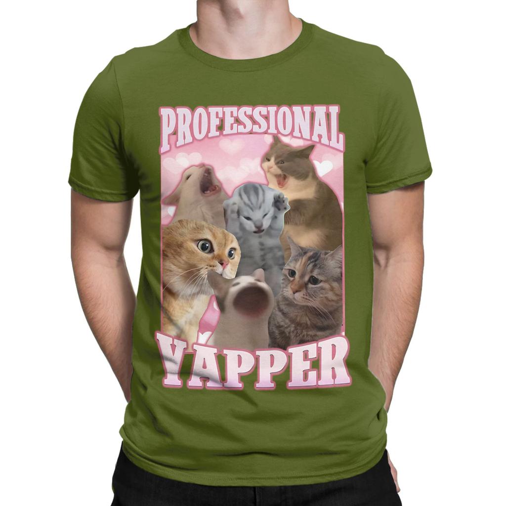 professional yapper funny meme Funny Graphic 100 Cotton TShirt Meme Tops Tees For Unisex