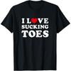 I Love Toes Red Heart Funny Foot Graphic T Shirts Men Women Cotton Humor Streetwear Tee Shirt Short Sleeve Unisex Loose Clothing