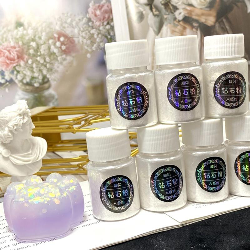 Diamond Powder Handmade Diy Pearlescent Powder Glitter Clear Crystal Epoxy AB Glue Color Matching Material Package