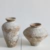 Wabi-Sabi Ceramic Vase: Retro, Handmade Pottery for Zen Flower Arrangements In Homes or Hotels.