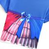 19782 Kids Girls Lily Lovebraids Blue Printed Short Sleeves T-Shirt Top Shorts Sets