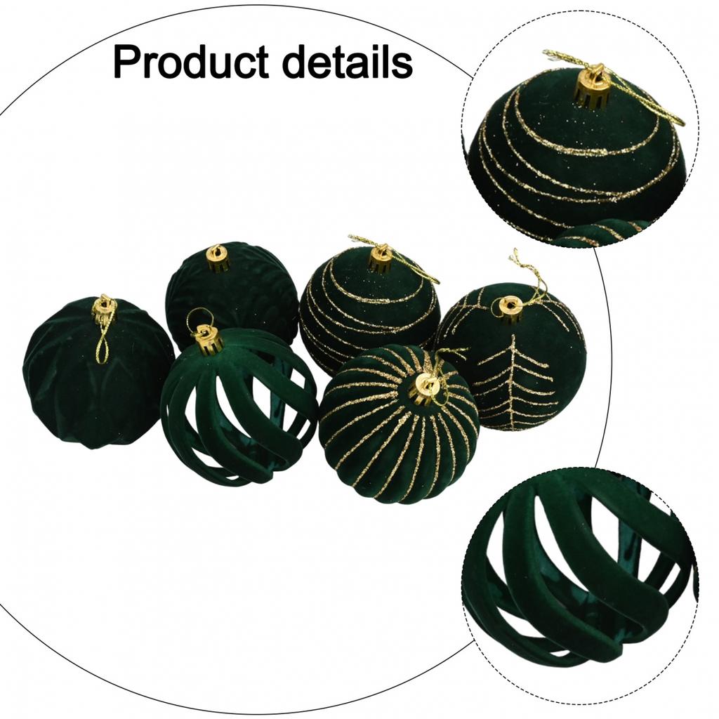 6PCS 8CM Christmas Ball Ornaments Tree Decorations for Holiday Wedding Party