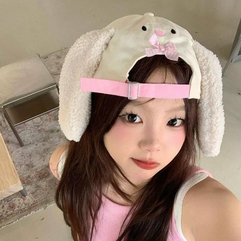 UV Protection Elephant Hat with Ears Nose Cute Lop Ear Rabbit Hat Kitty Baseball Cap  Streetwear