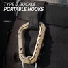 5 Stück Hike Hang Karabiner Molle Leichte Schnalle Schlüsselanhänger Haken Rucksack Outdoor Bergsteigen Camping Taktischer D-Ring Schnalle