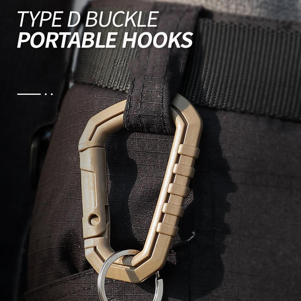5 Stück Hike Hang Karabiner Molle Leichte Schnalle Schlüsselanhänger Haken Rucksack Outdoor Bergsteigen Camping Taktischer D-Ring Schnalle