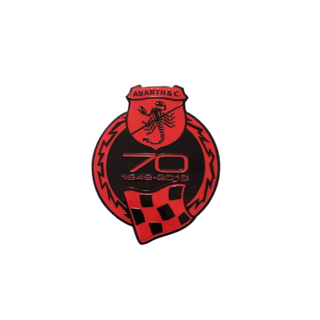 3D Aluminum Car Rear Trunk Fender Emblem Badge Sticker Decals for Abarth 500 124 Punto Ducato Palio Bravo Accessories