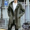 Men's British-Style Mid-Length Trench Coat: Korean Trendy Spring/Autumn Thick Jacket for High-End Winter Feel