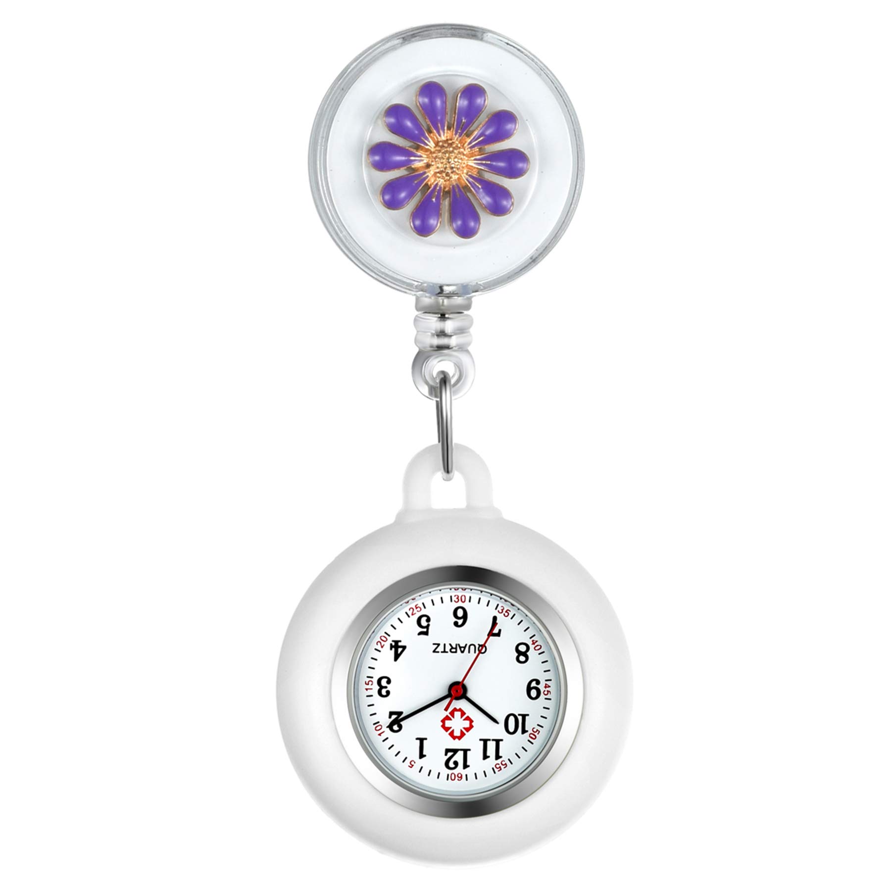 

Lancardo Nurse Pocket Watch for Clip Easy to Cosmos Petal 5 Colors to Choose Stretchable Watch, Nurses, Type, Unisex, Numbers, Read, Ladies,