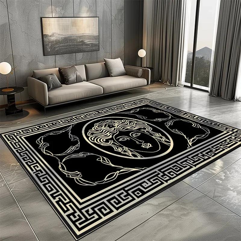 Modern Luxury Carpet for Living Room Fashion Design Big Size Rugs Cloakroom Non-slip Floor Mats Bedroom Bedside Soft Carpets