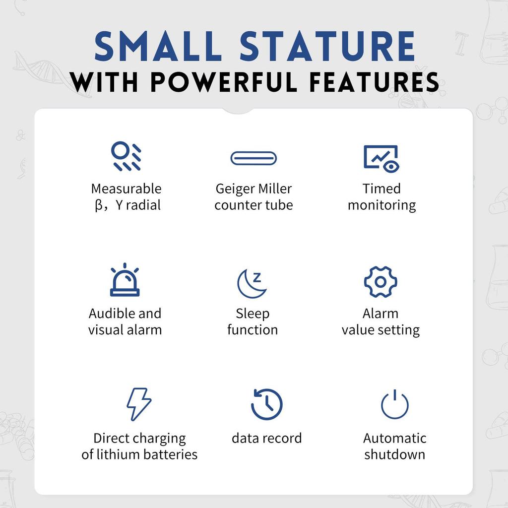 FNIRSI GC-02 Geigerzähler Kernstrahlungsdetektor Persönliches Dosimeter Röntgen-Y-Strahlen-Radioaktivitätstester Marmordetektor