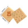 50Pcs Cute Cartoon Square Wax Paper Sandwiches Burgers Fries Fried Wrappers Bags Waxed Paper Baking Paper Food Packing Pouches