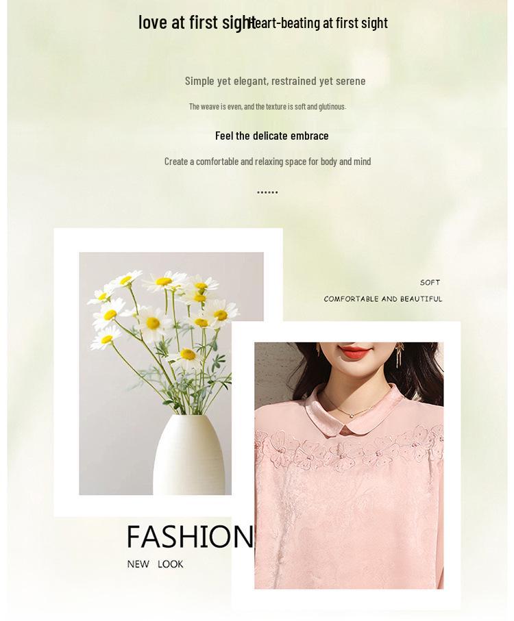 Elegant Chinese Style Summer T-shirt for Middle-aged and Elderly Women: Dignified Seven-point Sleeve Loose Top