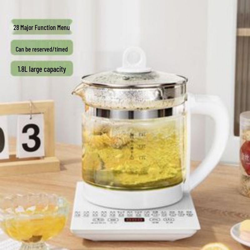 Hemisphere Health Multifunctional Automatic Glass Tea & Water Kettle - High Temperature Resistant, Thickened for Tea & Medicine Boiling.