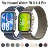 Needlework Nylon Loop Strap for Huawei Watch Fit 5/4 Pro Sports Bracelet Wristband for Huawei Watch Fit 5/4/3 Replaceable Belt