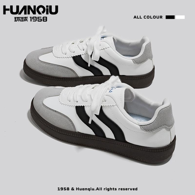 Global retro German training shoes 22 autumn new niche design injection molding shoes low-top little white board shoes