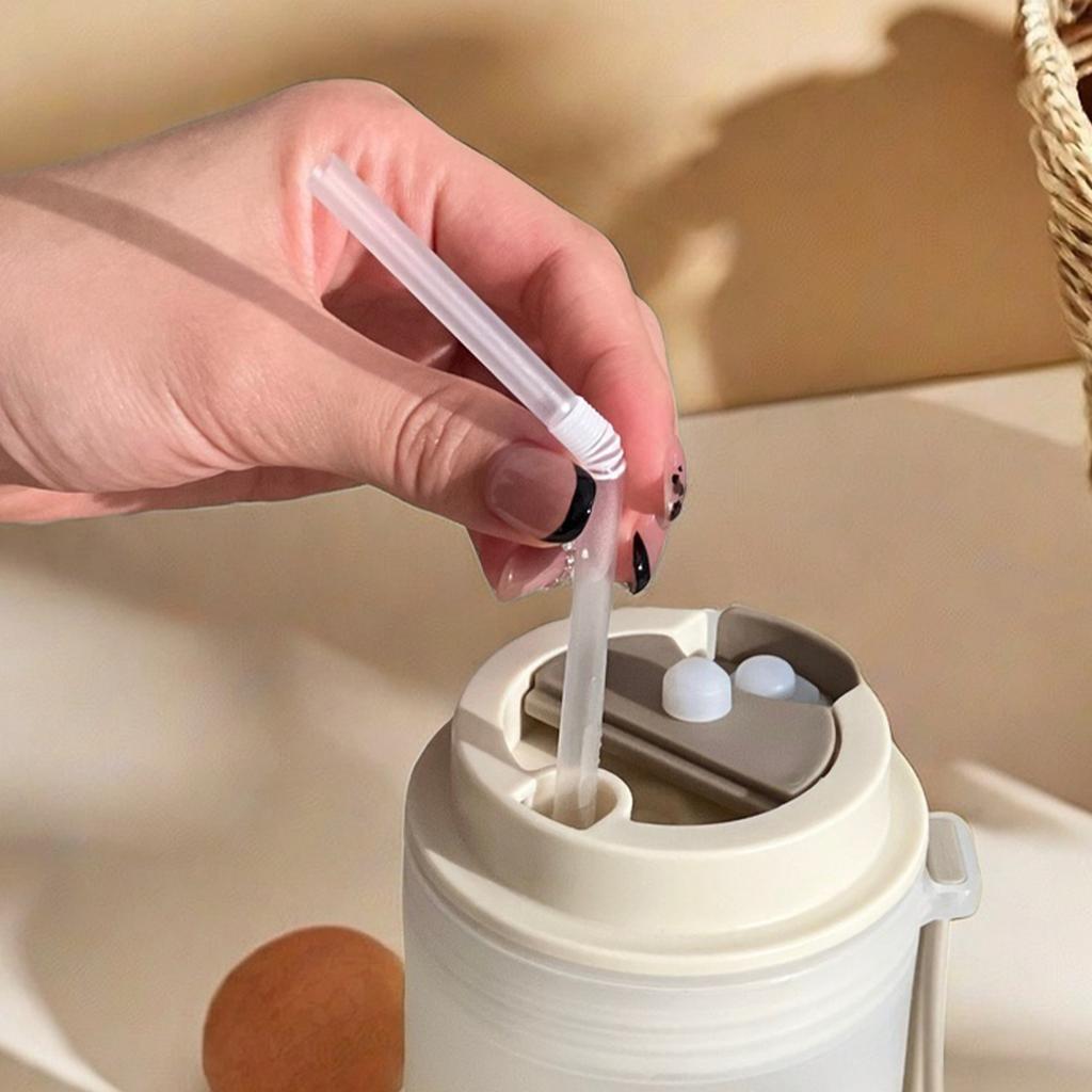 Reusable Plastic Water Cup Sport Travel Portable Tumbler With Lid&Rope 350/550ML Cute Sealed Milk Coffee Cup Students Drinkware