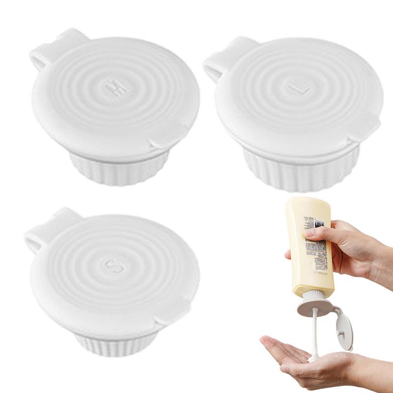 3pcs Inverted Bottle Cap Bottle Emptying Caps Kit Inverted Caps Flipping Bottle Caps Set For Bathroom Lotions And Shampoos