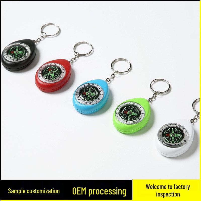 Luminous Mini Compass Keychain Pendant for Backpacks - Educational Toy for Kids Compass