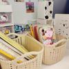 Imitation Rattan Desktop Stationery Organizer Set