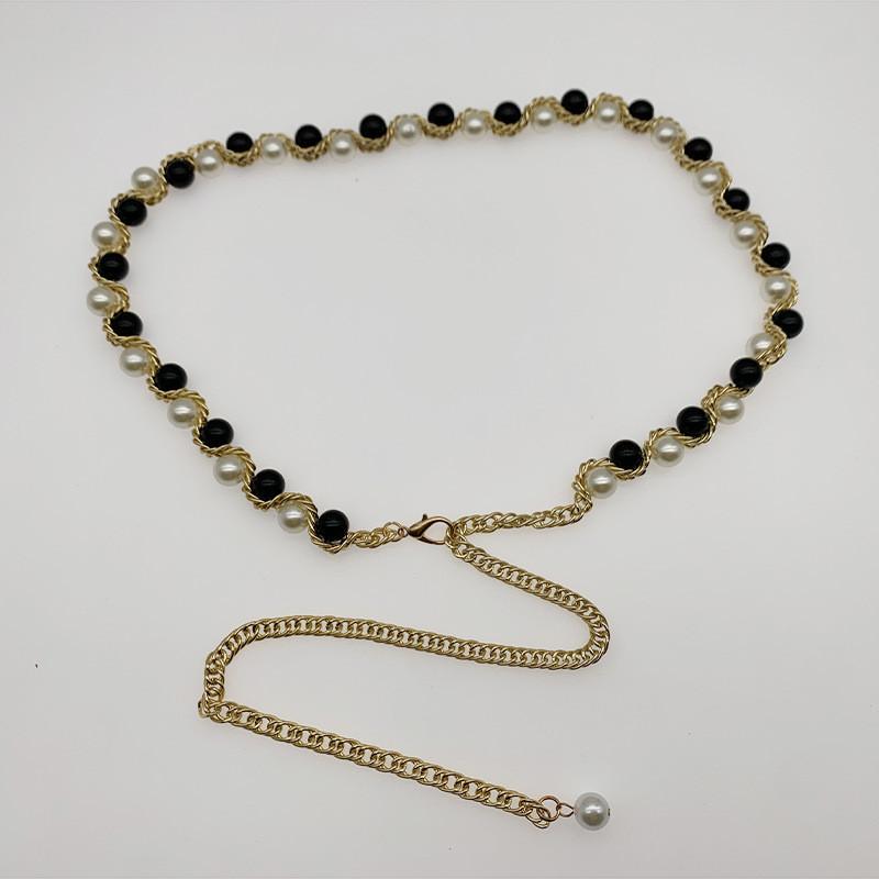 Elegant Black And White Beaded Belt For Women Chic Woven Style For Every Occasion