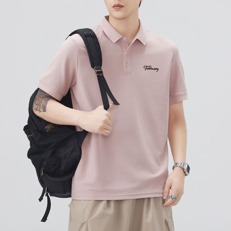 Summer Thin Three-dimensional Silicone Printed Short-sleeved POLO Shirt Men's T-shirt Top