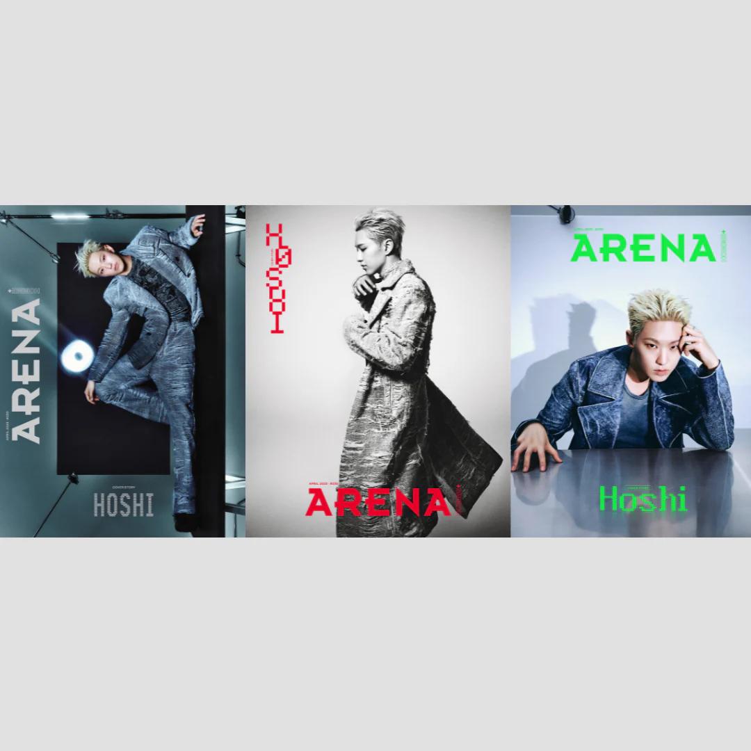 

Arena Homme+ Корея 2025 квітень SEVENTEEN HOSHI, GOT7 Jinyoung, Cha Joo-young, KPOP Cover A