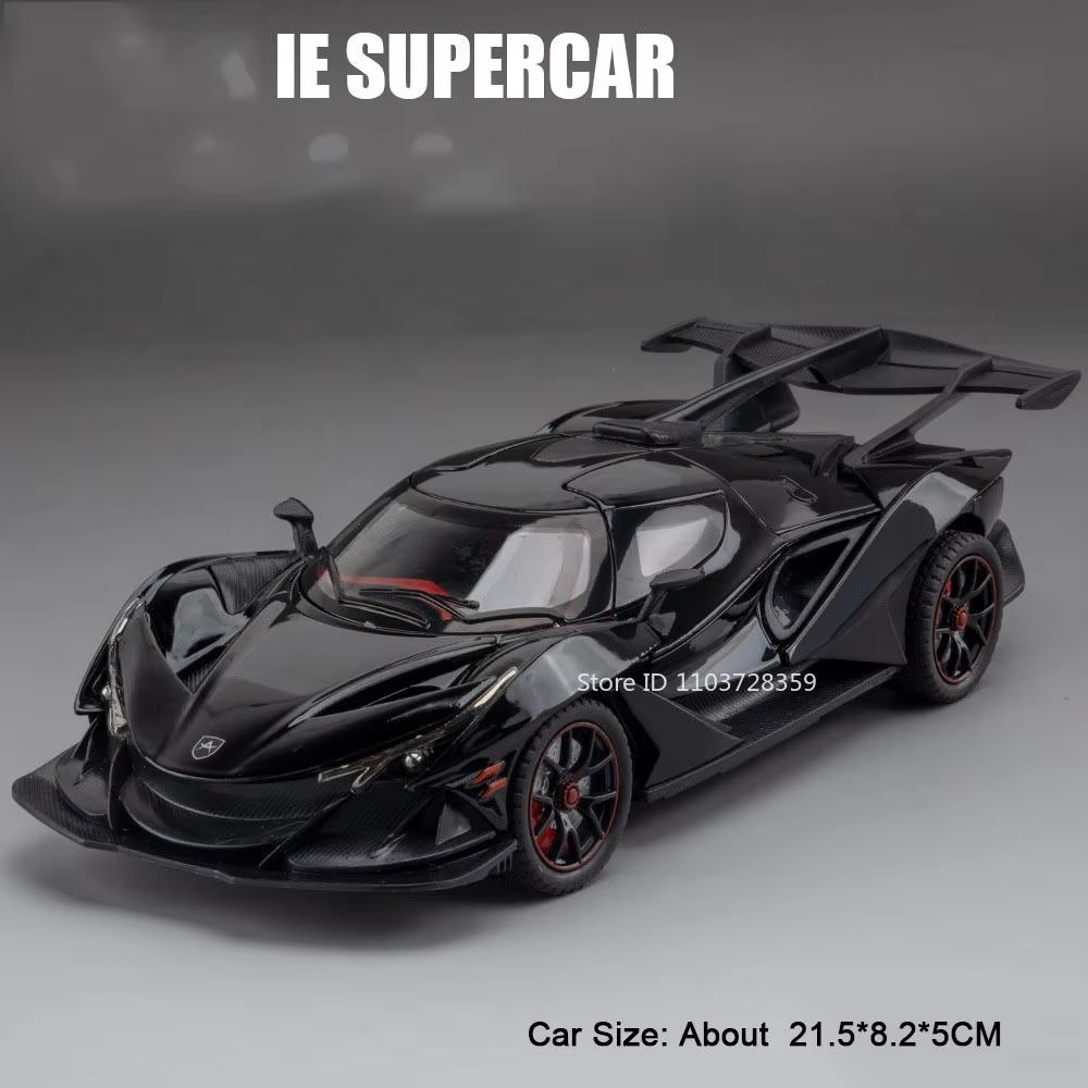 1:24 GTR IE EVO 720S Huayra Veneno Sian LP770 Car Model Toy Metal Diecast Music Light Doors Opened Simulation Vehicles for Boys