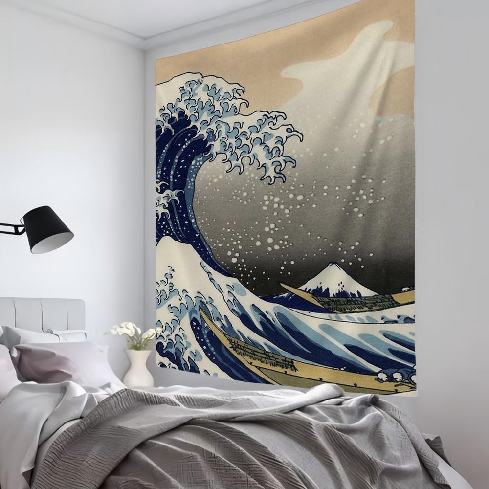 Katsushika Hokusai Tapestry Room Decor Wall Cloth Party Hanging Background Room Decor Baby Room