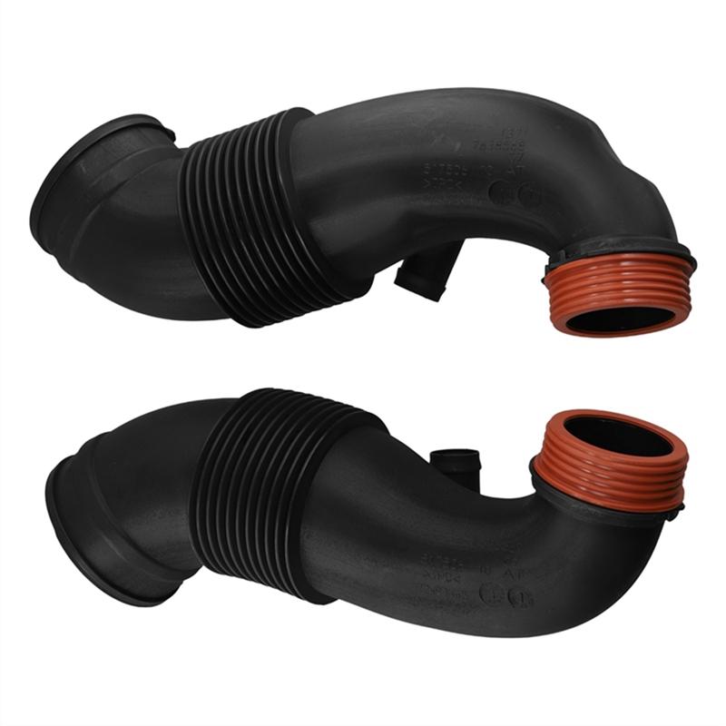 Powerful Engine Air Intake Hose Pipe 1Pair Air Cleaner Intake Pipe 13717638569 13717638568 For BMW F15 F16 X5 X6 2013-