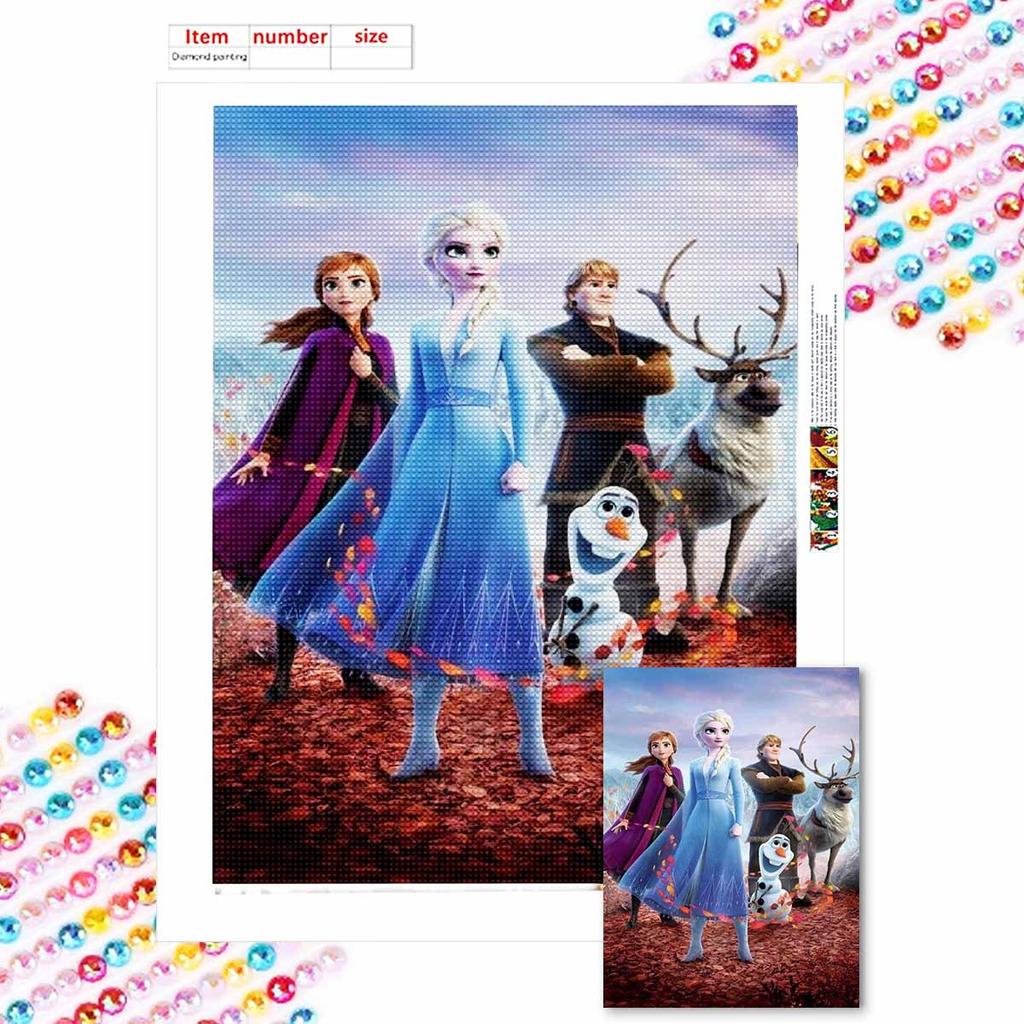 Full Round Diamond Painting Frozen Art Rhinestone Picture Mosaic DIY 5D Cross Stitch Embroidery Home Decoration