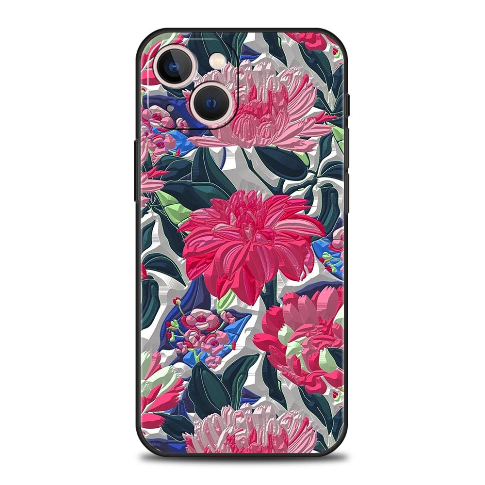 

Чехол для телефона Абстрактный Цветочный Дом для iPhone 17 16 15 11 12 14 13 Pro Max Mini XS XR 7 Plus 17E Ударопрочный Силиконовый Чехол Fundas iPhone 15 Plus