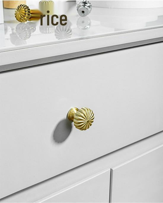 Chinese Style Gold Auspicious Cloud Half-Round Drawer Handles