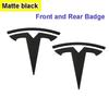 2 Pieces of Zinc Alloy Car Front Hood Emblem Sticker Design Replacement For Tesla Model 3 Y Car Rear Trunk Emblem Accessory