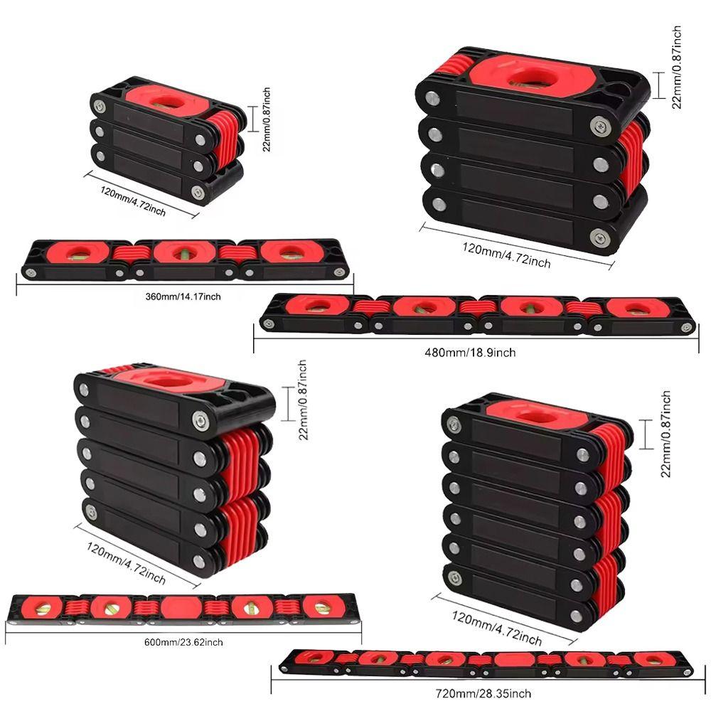 Multi-angle Magnetic Level Meter Strong Magnet Angle Finder Gauge Folding Horizontal Ruler  Stairs
