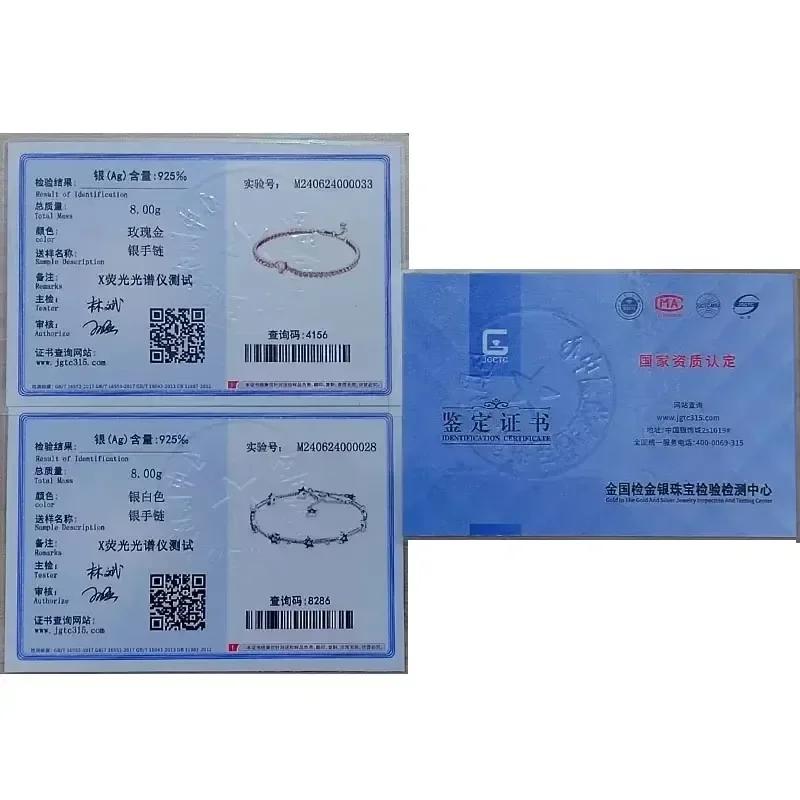 Bransoletka tenisowa ze srebra 925 Oryginalny design Wykwintne koraliki DIY Modna biżuteria Prezenty dla kobiet Luksusowy charms