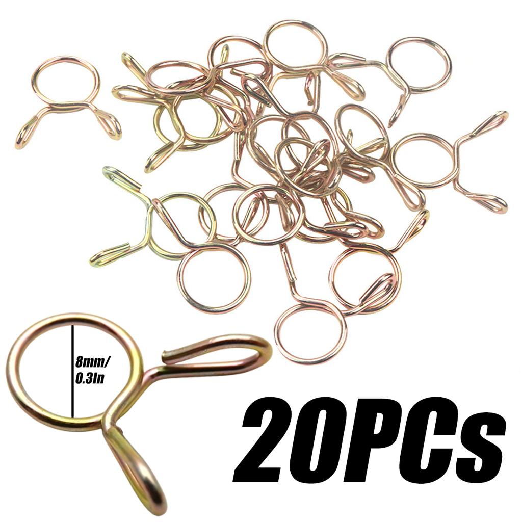 10/50 ks 8mm hadicové spony na olejovou hadici Motocykl Skútr ATV Moped Palivové potrubí Hadice Trubky Pružinové spony Spona Motocyklové Auto Příslušenství